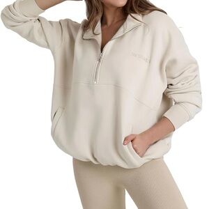 Wifey six stories Cream Half-Zip